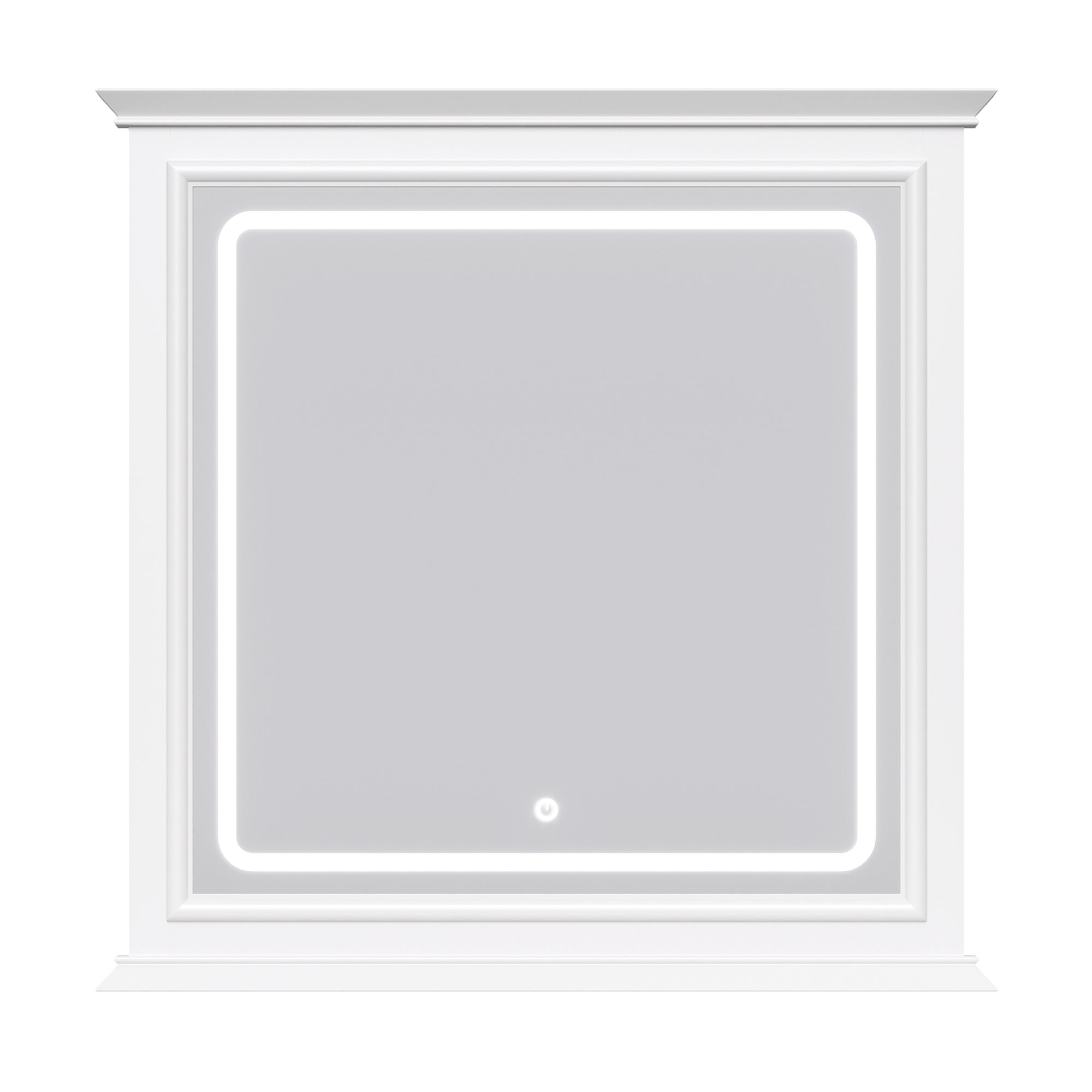 Winston Porter Wall Mounted Makeup Mirror With Led And Wood Frame 31.5